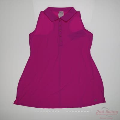 New IBKUL Womens Golf Dress Small S Pink Solid MSRP $120