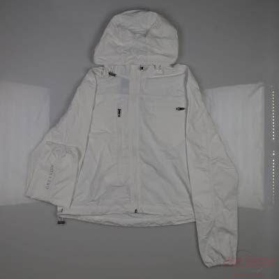 New W/ Logo Womens Greyson Full Zip Large L White MSRP $198