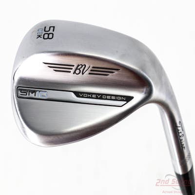 Mint Titleist Vokey SM10 Tour Chrome Wedge Lob LW 58° 6 Deg Bounce K Grind True Temper Dynamic Gold S200 Steel Wedge Flex Right Handed 35.25in