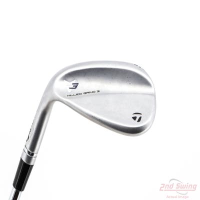 TaylorMade Milled Grind 3 Raw Chrome Wedge Sand SW 56° 12 Deg Bounce SB True Temper Dynamic Gold Tour Issue S200 Steel Stiff Left Handed 35.25in
