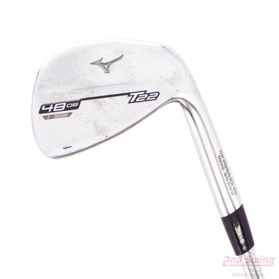 Mizuno T22 Satin Chrome Wedge Pitching Wedge PW 48° 8 Deg Bounce S Grind True Temper Dynamic Gold Tour Issue S400 Steel Stiff Right Handed 35.5in
