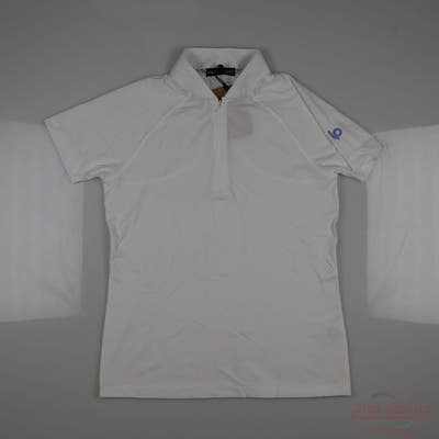 New W/ Logo Womens Swannies Polo Small S White MSRP $80