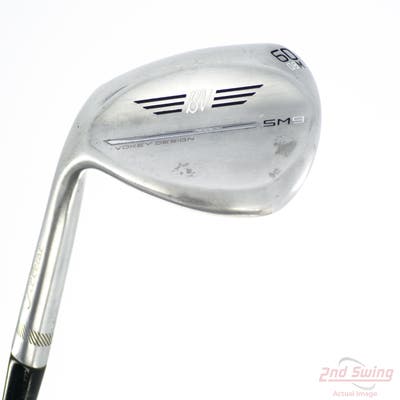 Titleist Vokey SM9 Tour Chrome Wedge Lob LW 60° 8 Deg Bounce M Grind FST KBS Hi-Rev 2.0 125 Steel Stiff Left Handed 35.25in