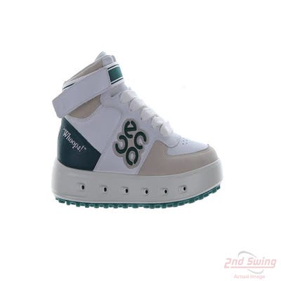 New Womens Golf Shoe Ecco Golf Street 39 (8-8.5) White/Green MSRP $180