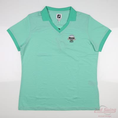 New W/ Logo Womens Footjoy Polo Large L Green MSRP $80 26651