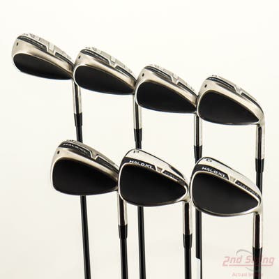 Cleveland HALO XL Full-Face Iron Set 5-PW GW UST Mamiya Helium Black Nanocore 50i Graphite Ladies Right Handed -3/4"