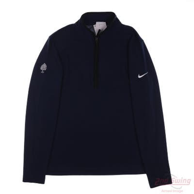 New W/ Logo Mens Nike 1/4 Zip Pullover Medium M Navy Blue MSRP $80