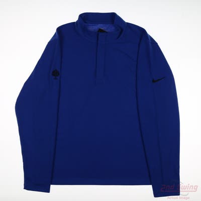 New Mens Nike 1/4 Zip Pullover Small S Blue MSRP $80