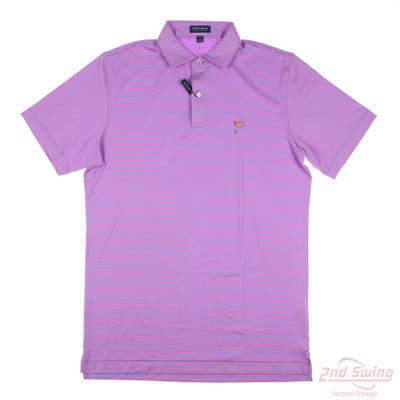 New W/ Logo Mens Peter Millar Polo Medium M Multi MSRP $110 MF23XK01E
