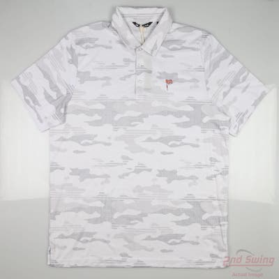 New W/ Logo Mens Travis Mathew Polo XX-Large XXL White MSRP $98 1MY588NL