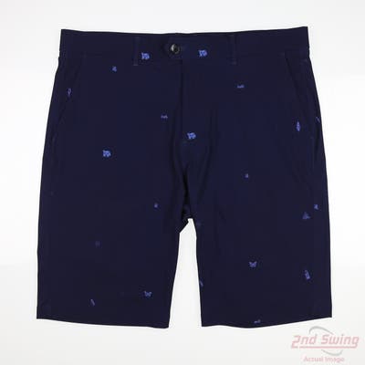 New Mens Greyson Shorts 38 Navy Blue MSRP $130 MFA21B21