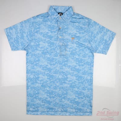 New W/ Logo Mens Footjoy Polo Medium M Blue MSRP $89 28439