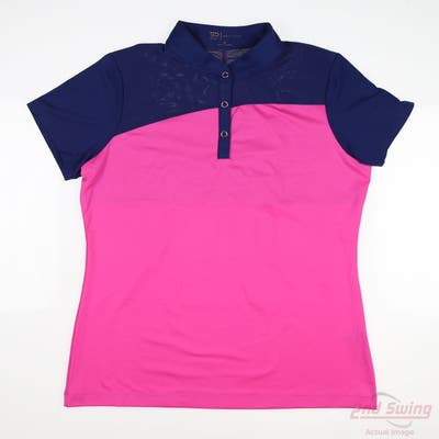 New W/ Logo Womens EP NY Polo Medium M Pink MSRP $86 5034NJCX