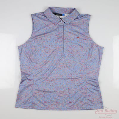 New Womens J. Lindeberg Sleeveless Polo Medium M Blue MSRP $90 SS20201