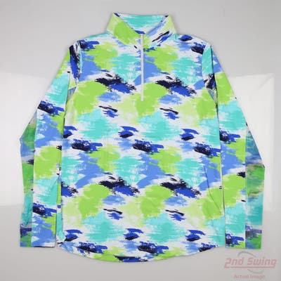 New Womens IBKUL 1/4 Zip Pullover X-Large XL Multi MSRP $99 10263