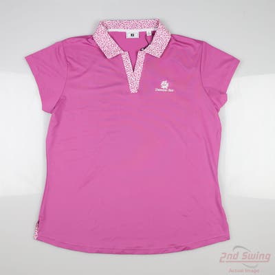 New W/ Logo Womens Footjoy Polo Large L Pink MSRP $80 33417