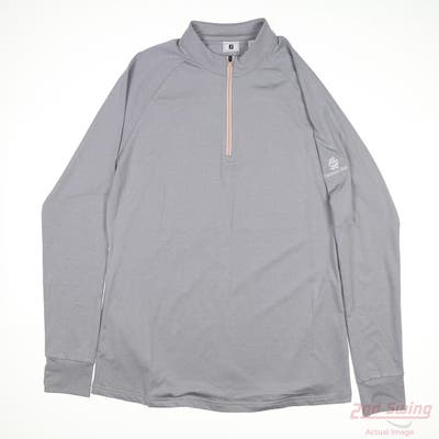 New W/ Logo Womens Footjoy 1/4 Zip Pullover Large L Gray MSRP $80 30578