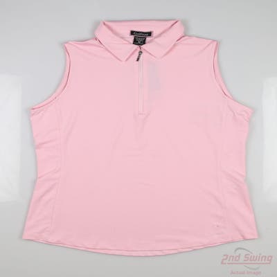 New Womens Golftini Sleeveless Polo Medium M Pink MSRP $50 SLZT25RP