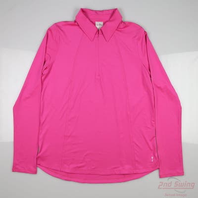 New Womens Belyn Key Long Sleeve Polo X-Large XL Pink MSRP $50 TLS0125-HPK