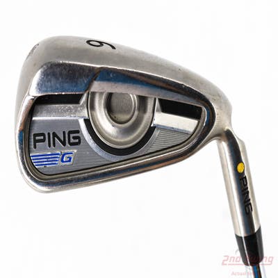 Ping 2016 G Single Iron 6 Iron AWT 2.0 Steel Stiff Right Handed Yellow Dot 37.75in