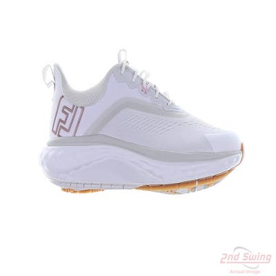 New Womens Golf Shoe Footjoy Quantum Leather Women Medium 7 White/Brown MSRP $170 97819