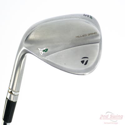TaylorMade Milled Grind 4 Chrome Wedge Gap GW 52° 9 Deg Bounce SB True Temper Dynamic Gold Tour Issue 115 Steel Wedge Flex Left Handed 35.75in