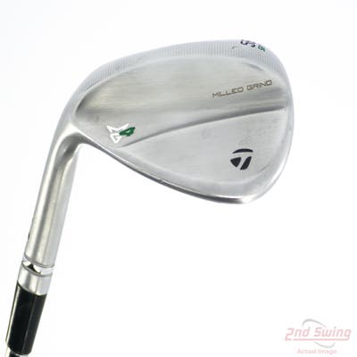 TaylorMade Milled Grind 4 Chrome Wedge Lob LW 58° 11 Deg Bounce SB True Temper Dynamic Gold Tour Issue 115 Steel Wedge Flex Left Handed 35.5in