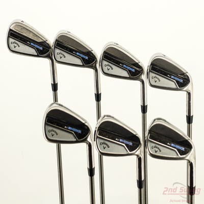 Callaway Paradym Ai Smoke Iron Set 4-PW Aerotech SteelFiber fc90 Graphite Regular Right Handed +1/4"