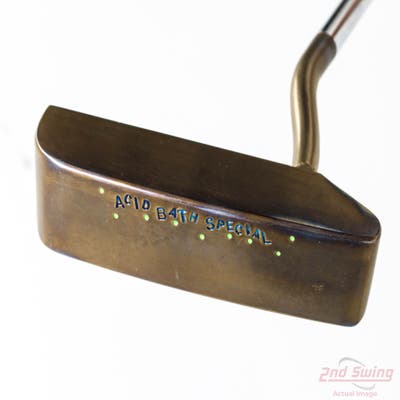 New MannKrafted Custom MA/44 Stainless Steel Acid Finish Gold Heat Putter Steel Right Handed 35.0in
