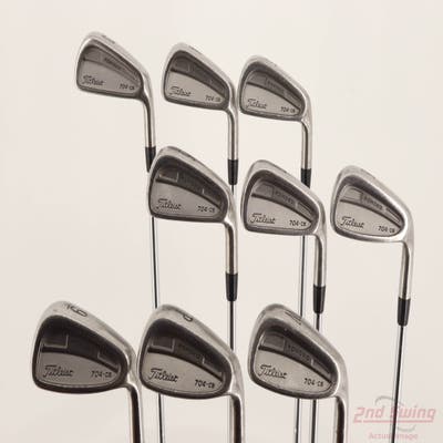 Titleist 704.CB Iron Set 3-PW AW Stock Steel Shaft Steel Stiff Right Handed +1/2"
