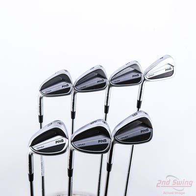 Ping i240 Iron Set 4-GW FST KBS Tour Steel Stiff Left Handed Black Dot +1/4"