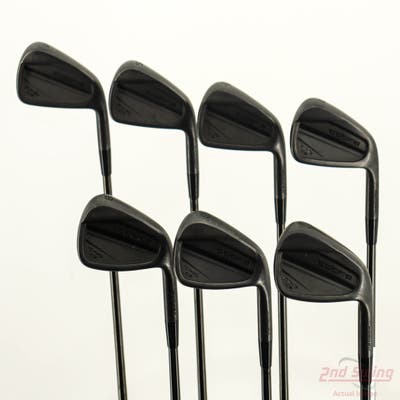Cobra 2025 King Forged CB/MB Black Iron Set 4-PW FST KBS $-Taper Black PVD Steel X-Stiff Right Handed -1/4"