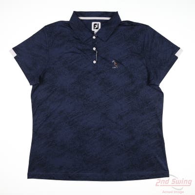 New W/ Logo Womens Footjoy Polo X-Large XL Navy Blue MSRP $80 27917