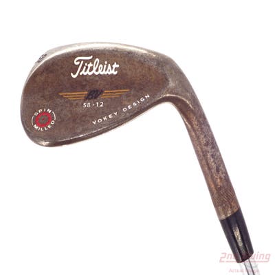 Titleist 2009 Vokey Spin Milled Oil Can Wedge Lob LW 58° 12 Deg Bounce Titleist Vokey BV Steel Wedge Flex Right Handed 35.0in