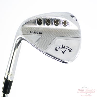 Callaway Jaws Full Toe Raw Face Chrome Wedge Sand SW 54° 12 Deg Bounce True Temper Dynamic Gold 115 Steel Wedge Flex Left Handed 35.25in