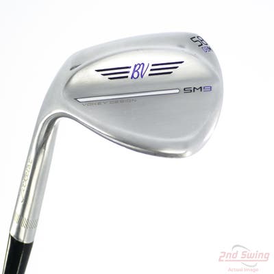 Titleist Vokey SM9 Tour Chrome Wedge Lob LW 58° 8 Deg Bounce M Grind Stock Steel Shaft Steel Wedge Flex Left Handed 35.5in