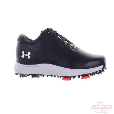 New Mens Golf Shoe Under Armour UA Charged Draw RST 10 Black/White MSRP $110 3023728-001