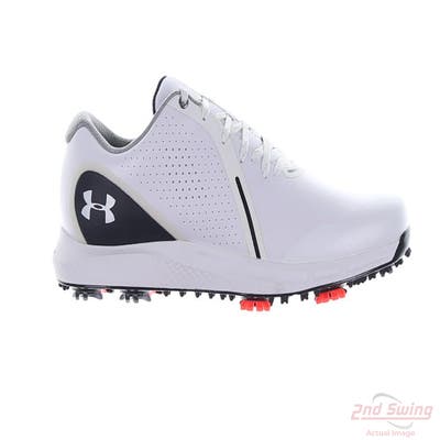 New Mens Golf Shoe Under Armour UA Charged Draw RST 11 White MSRP $110 3023728-100