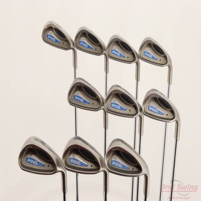 Ping G2 Iron Set 3-PW AW SW Stock Steel Shaft Steel Regular Right Handed Black Dot +1/4"