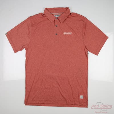 New W/ Logo Mens LinkSoul Polo X-Large XL Orange MSRP $90 LS1381