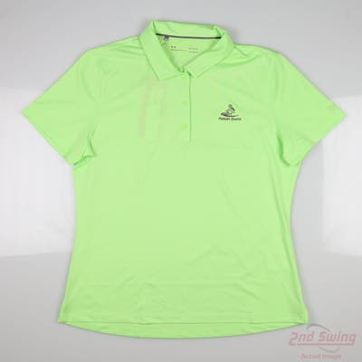 New W/ Logo Womens Under Armour Polo Large L Green MSRP $70 HT-905635