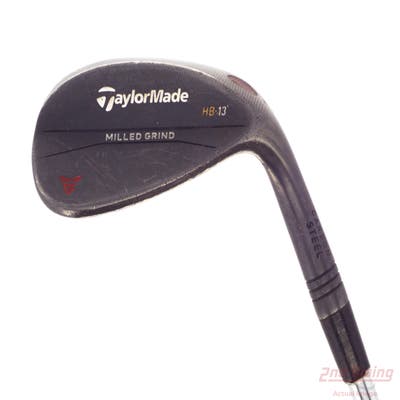 TaylorMade Milled Grind Black Wedge Sand SW 56° 13 Deg Bounce HB Stock Steel Shaft Steel Wedge Flex Right Handed 35.25in