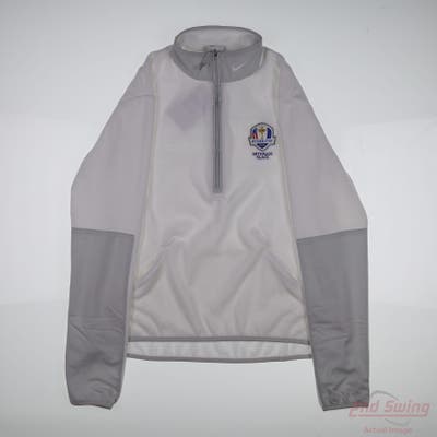 New W/ Logo Ryder Cup Womens Nike 1/2 Zip Pullover Medium M White MSRP $110