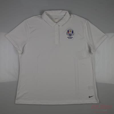 New W/ Logo Ryder Cup Womens Nike Polo XX-Large XXL White MSRP $90