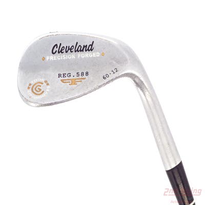 Cleveland 2012 588 Chrome Wedge Lob LW 60° 12 Deg Bounce Stock Steel Shaft Steel Wedge Flex Right Handed 35.5in