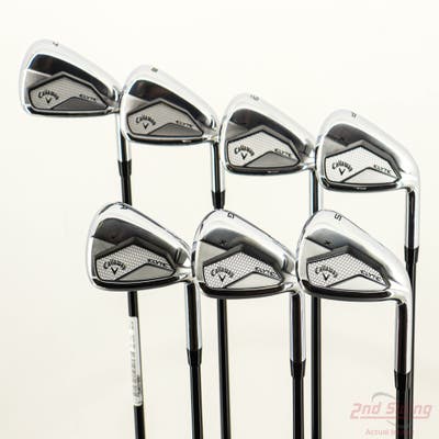 Mint Callaway Elyte X Iron Set 7-PW AW SW LW Fujikura Vista Pro 60 Graphite Stiff Right Handed -1 1/4"