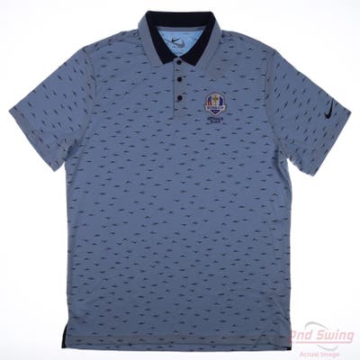 New W/ Logo Ryder Cup Mens Nike Polo Small S Blue MSRP $110