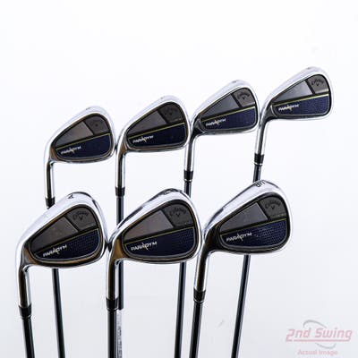 Callaway Paradym Iron Set 5-PW AW UST Mamiya Recoil 75 Dart Graphite Regular Left Handed +1"