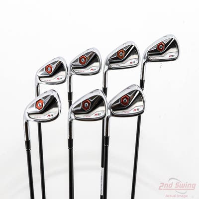TaylorMade R11 Iron Set 6-PW AW SW TM Fujikura Motore 65 Graphite Regular Left Handed +1/2"