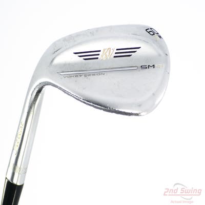 Titleist Vokey SM9 Tour Chrome Wedge Lob LW 60° 8 Deg Bounce M Grind Titleist Vokey BV Steel Wedge Flex Left Handed 35.25in